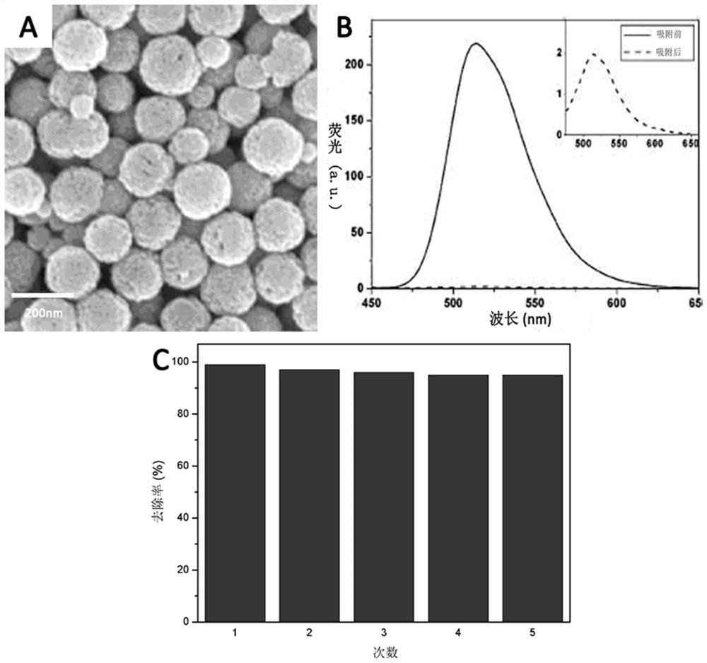 A kind of magnetic nano material and its preparation method and application in radioactive element treatment