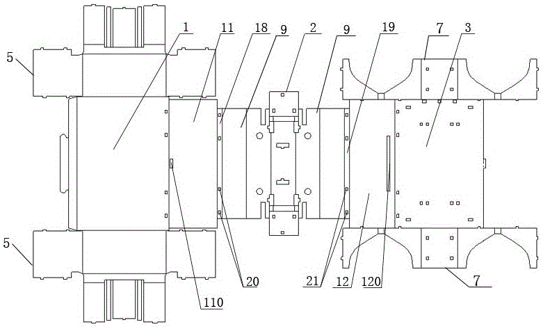 Buffering semi-package structural body for household oil press equipment transportation