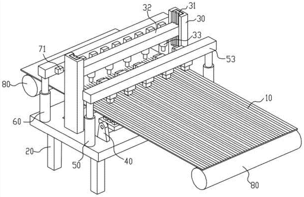 A non-woven fabric fiber flow monitoring device