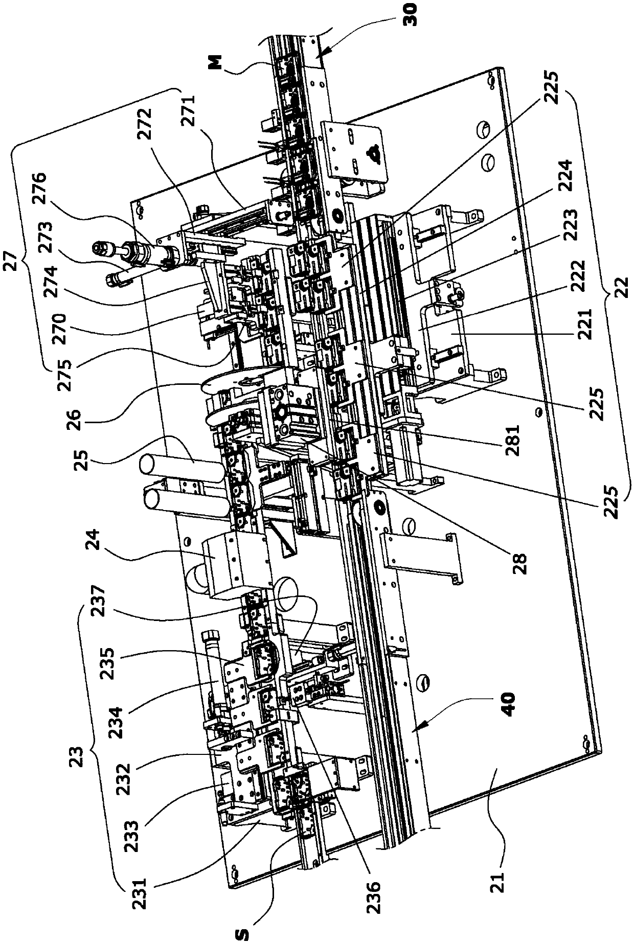 Automatic assembling and pressing mechanism for watch shell