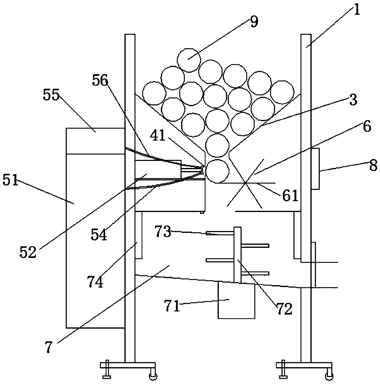 A sphere coding counting device