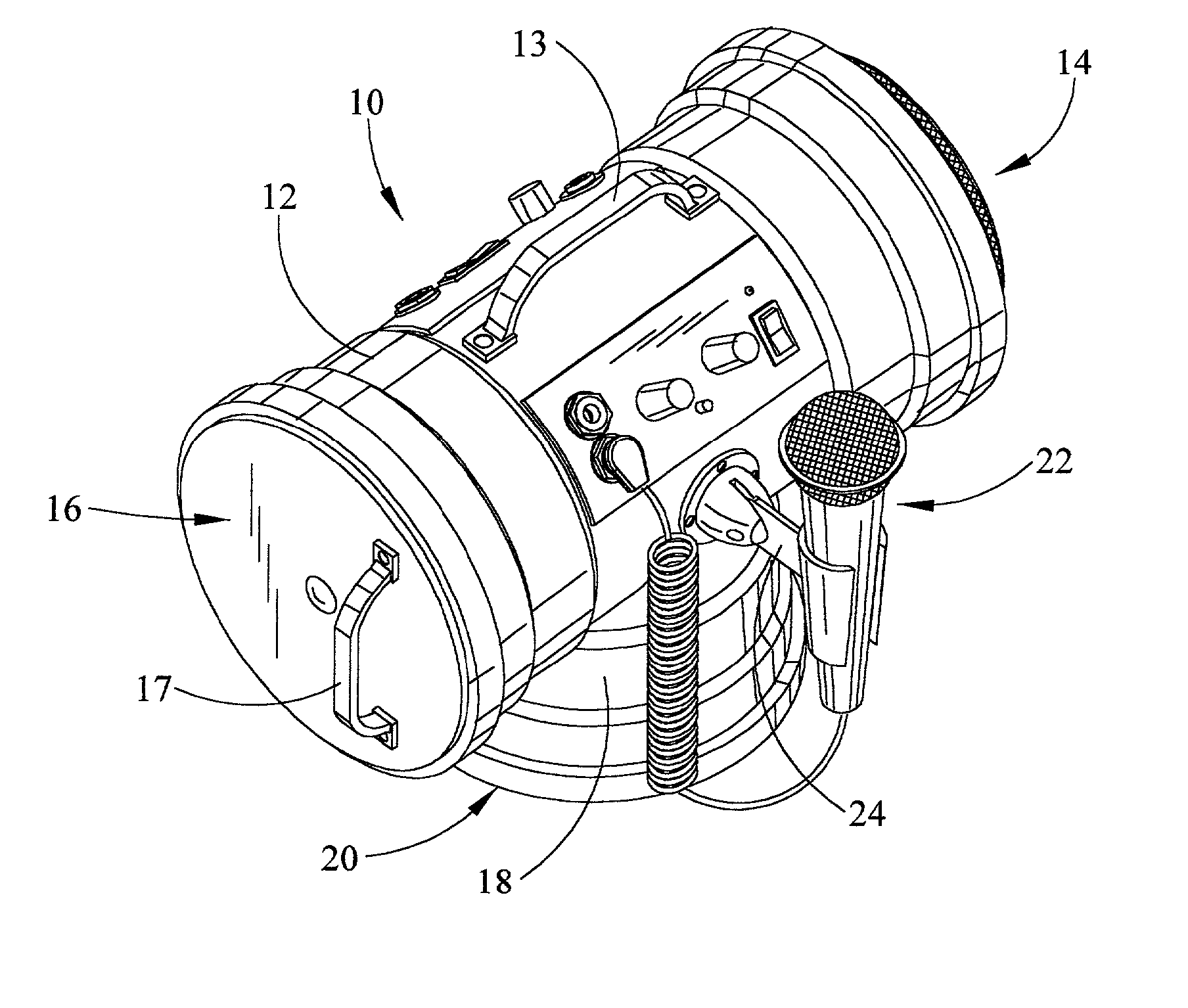 Method and apparatus for a portable public address system