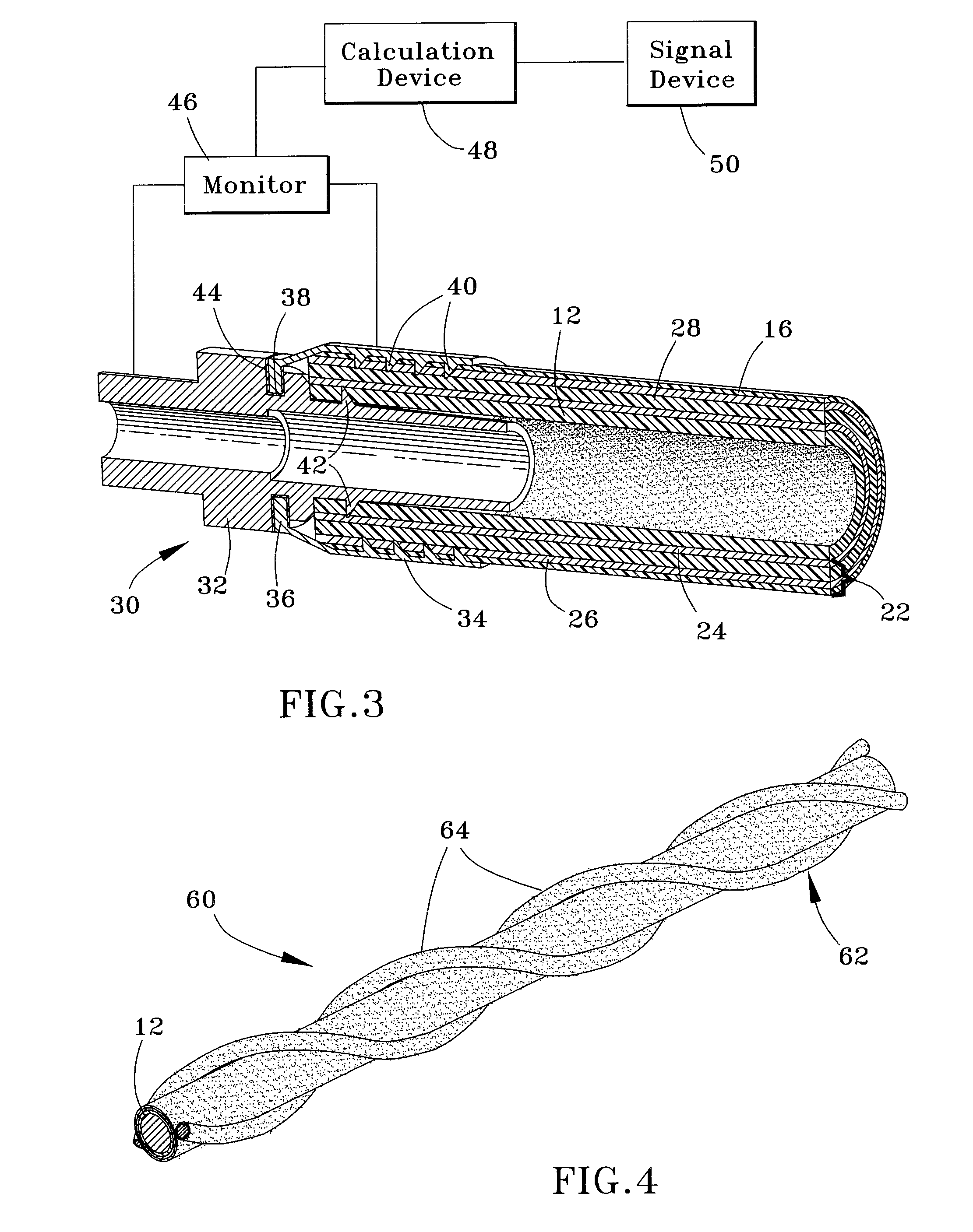 Hydraulic hose with integral life-sensing capability and method therefor