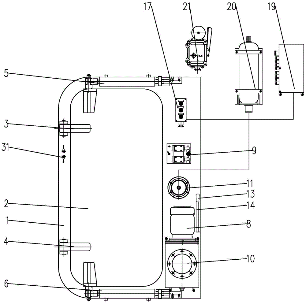 Hydraulic hinge type fireproof watertight door