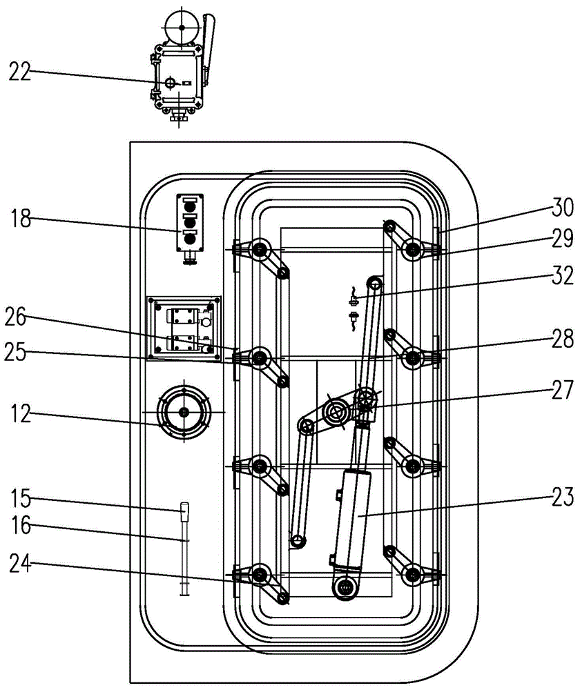 Hydraulic hinge type fireproof watertight door