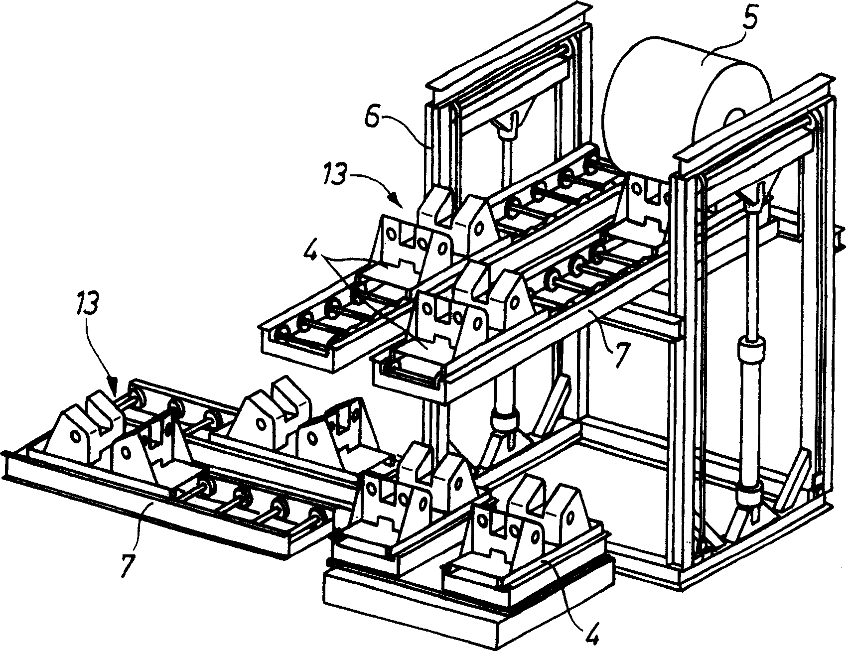 Device for delivery metal coil tape on tray