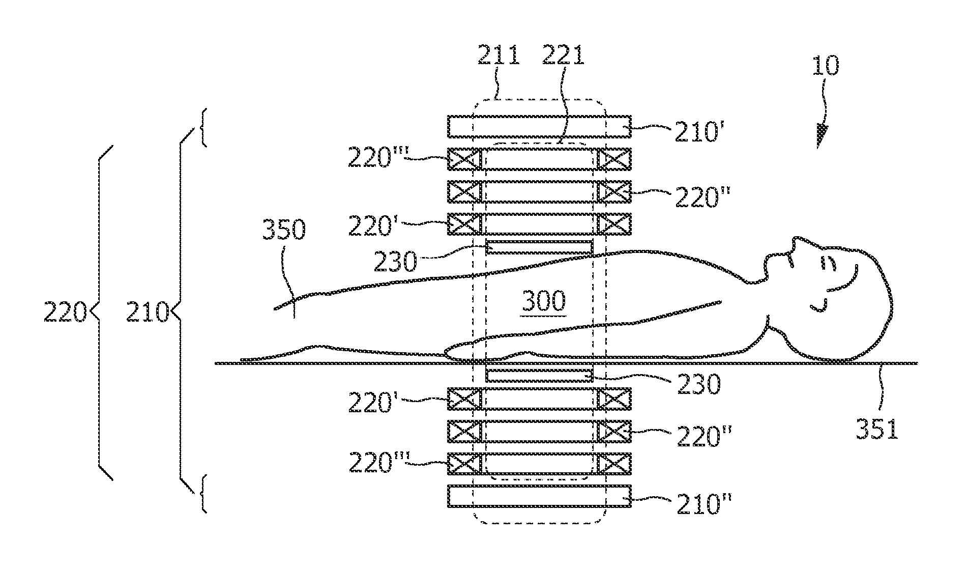 Arrangement for imaging an object including a vessel using magnetic particle imaging