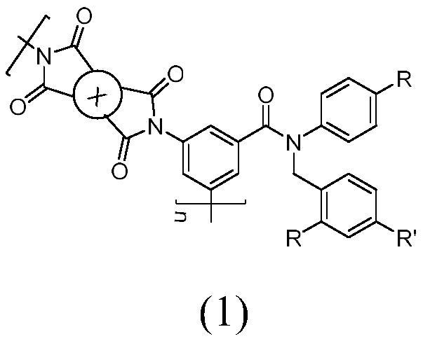 A kind of novel aromatic polyimide containing imide flexible group and preparation method thereof