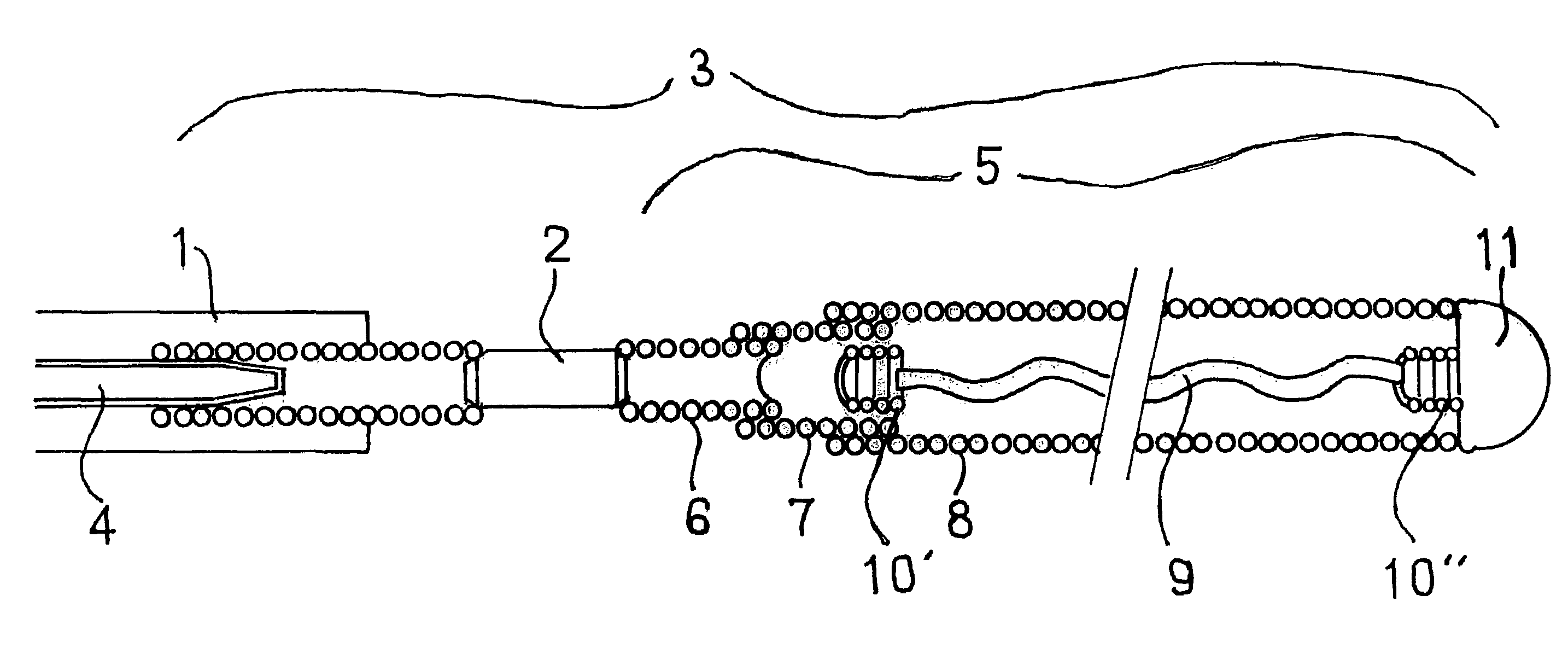 Device for implanting occlusion spirals