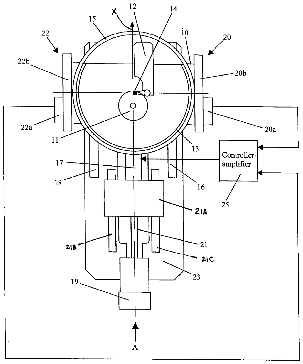Head and disk tester with a thermal drift-compensated closed-loop positioning system