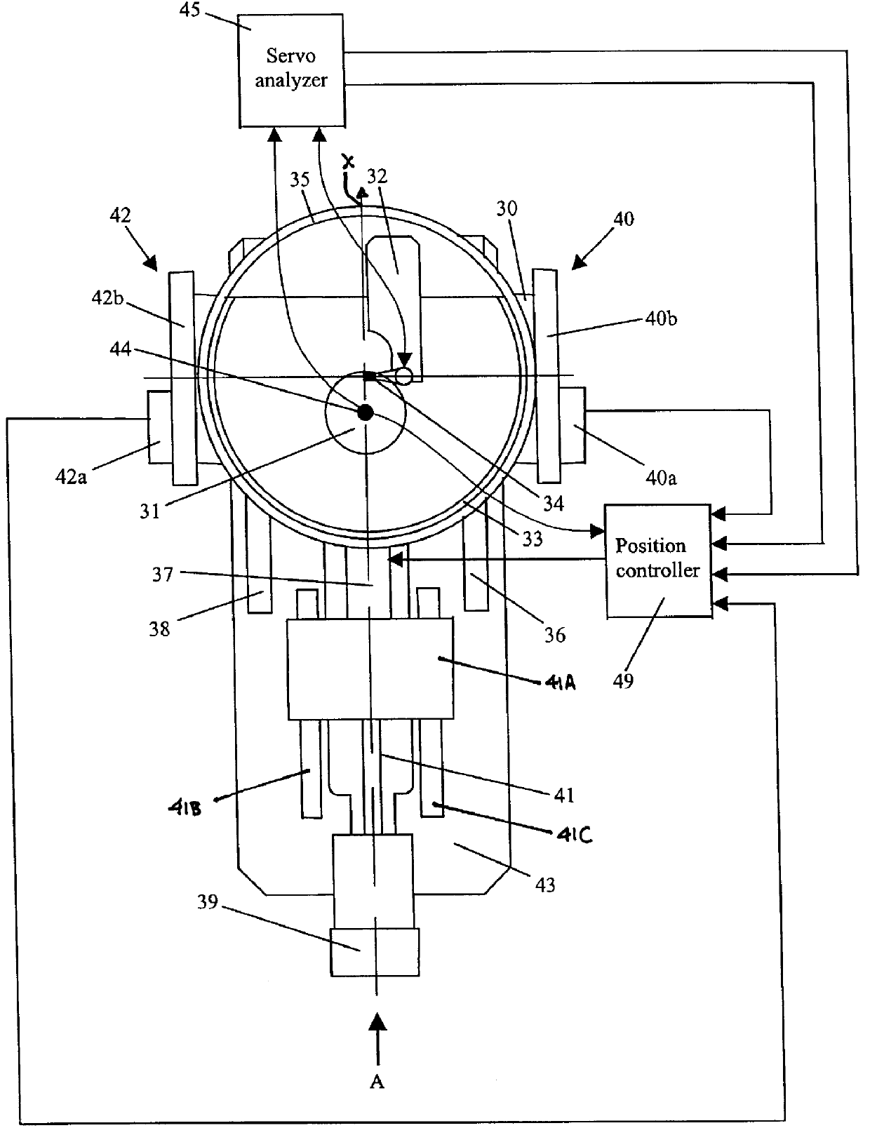 Head and disk tester with a thermal drift-compensated closed-loop positioning system