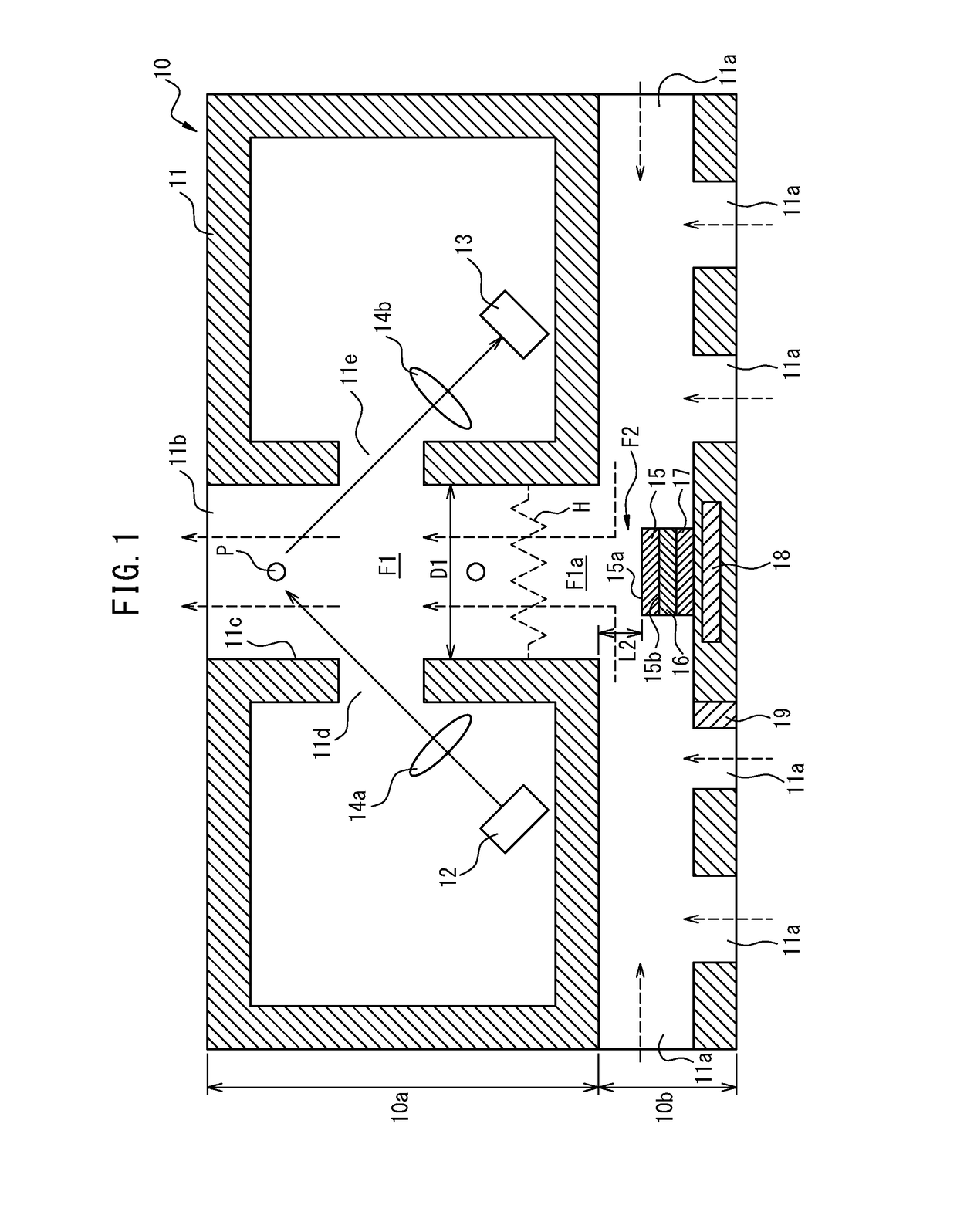 Measurement device, measurement system, and measurement method for measuring particle and gas