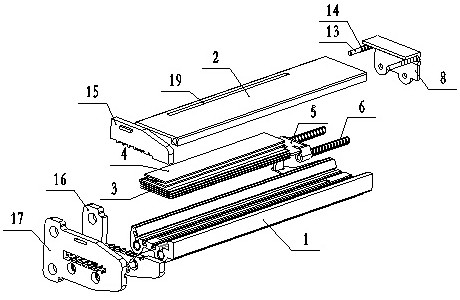 Multi-row gun nail clip capable of preventing nails from being stuck