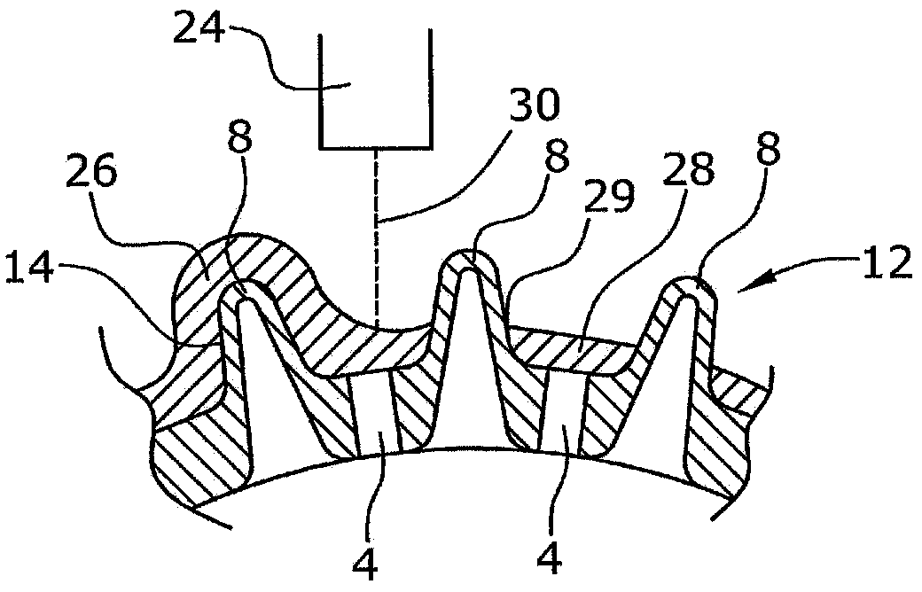 Method and device for perforating a non-woven fabric by means of hydrodynamic needling