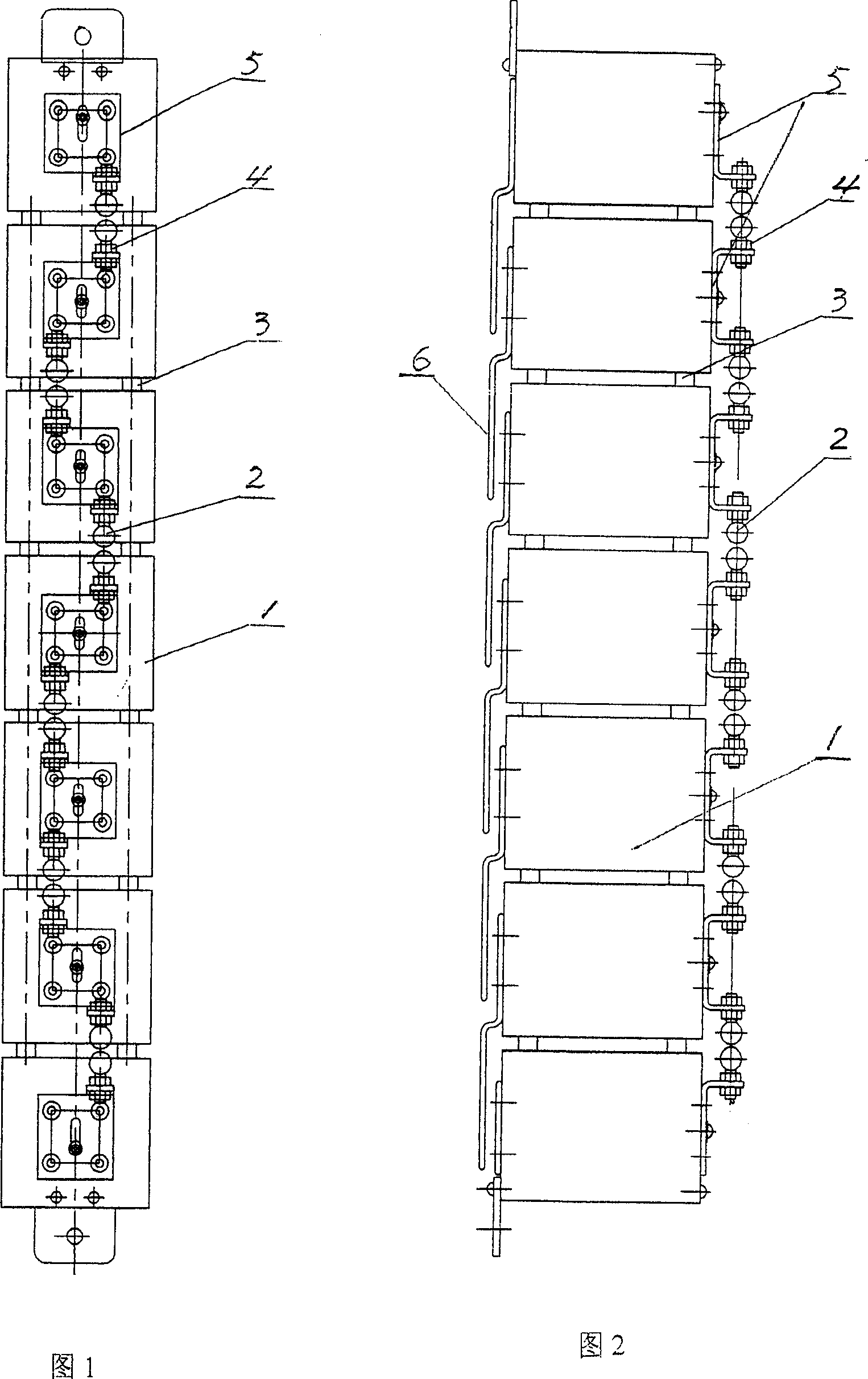 Section type rectifier for electronic accelerator