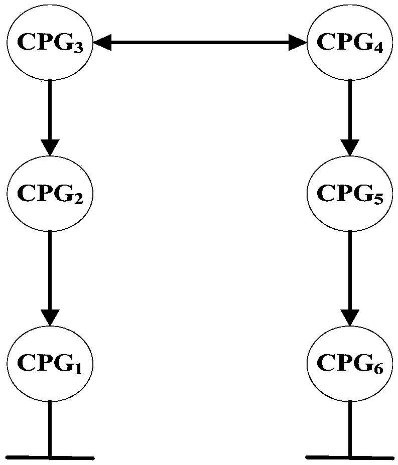 Robot motion control system and method based on learnable central pattern generators