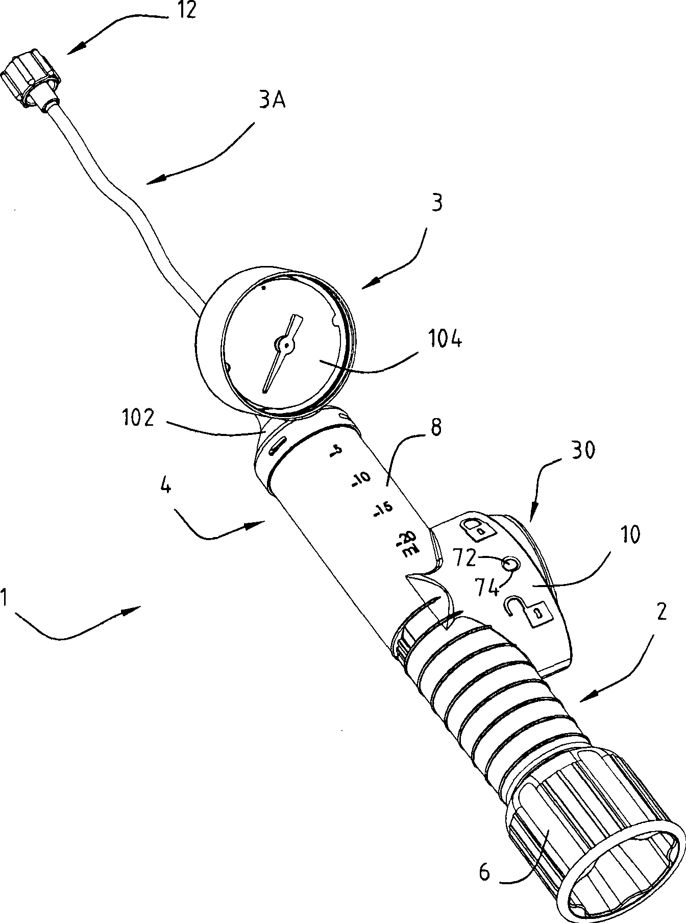 Device for inflating a small balloon