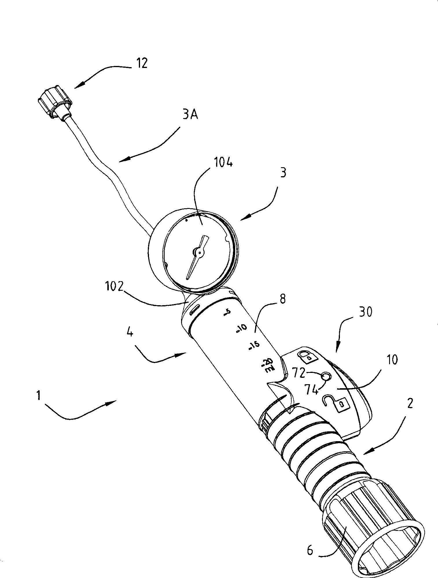 Device for inflating a small balloon