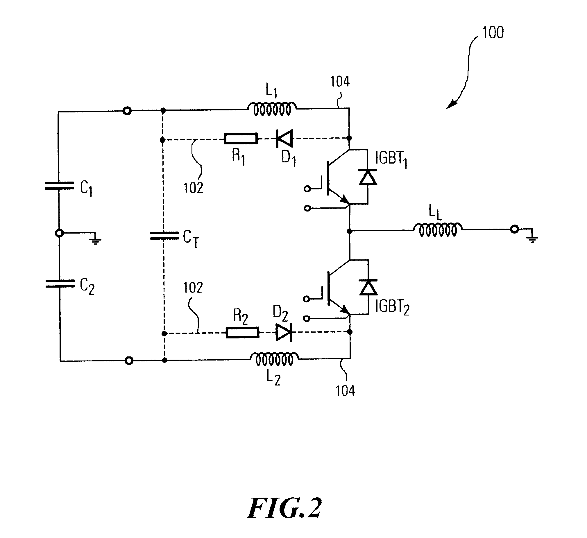 Power module with additional transient current path and power module system