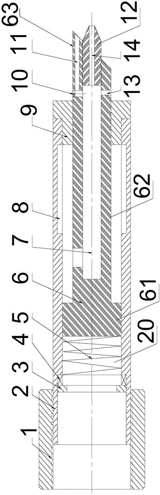 Rotational flow pulse type sand washing pen point