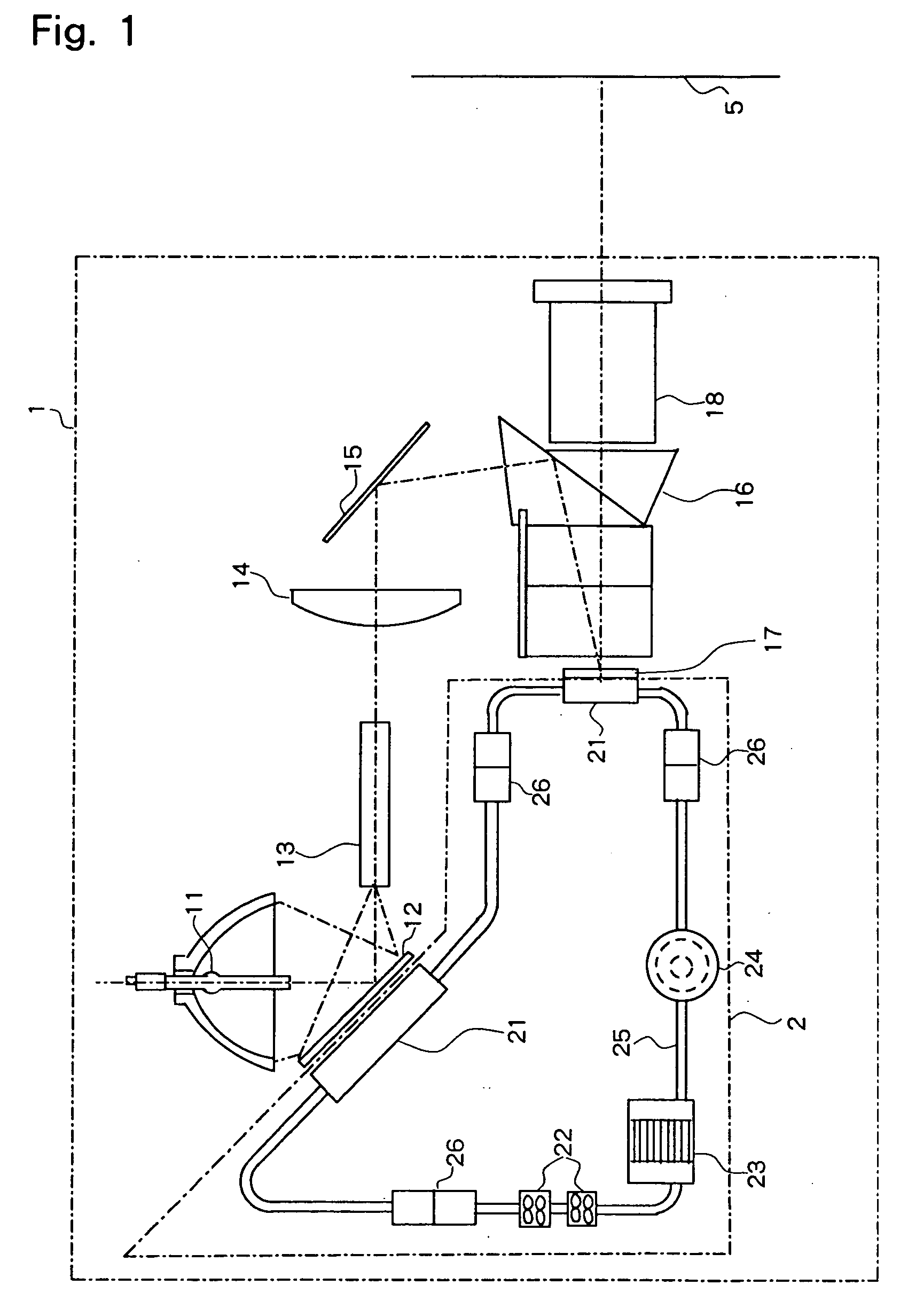 Liquid-cooled projector