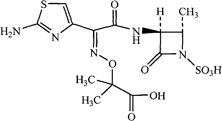 Method for synthesizing aztreonam compound