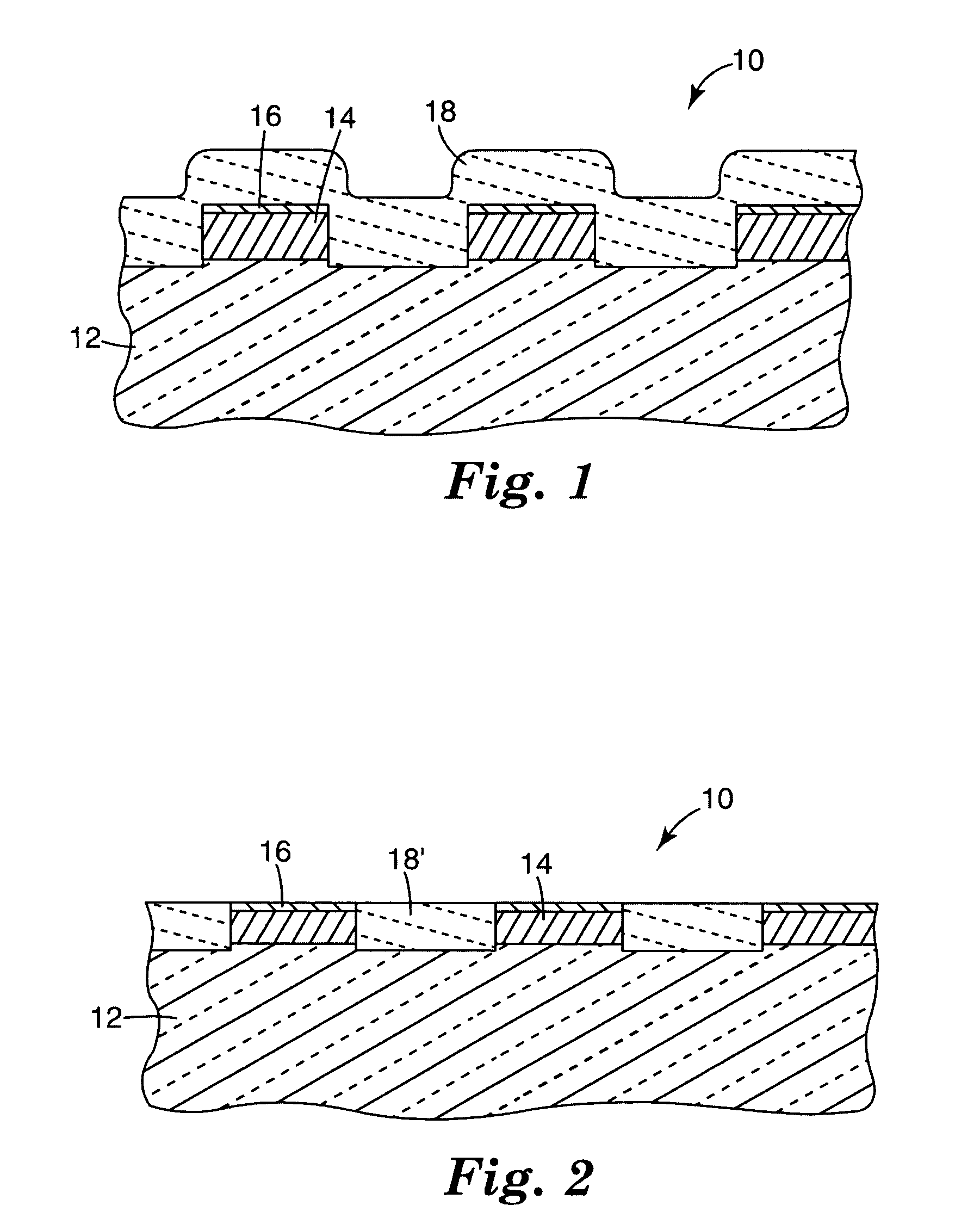 Wafer planarization composition and method of use