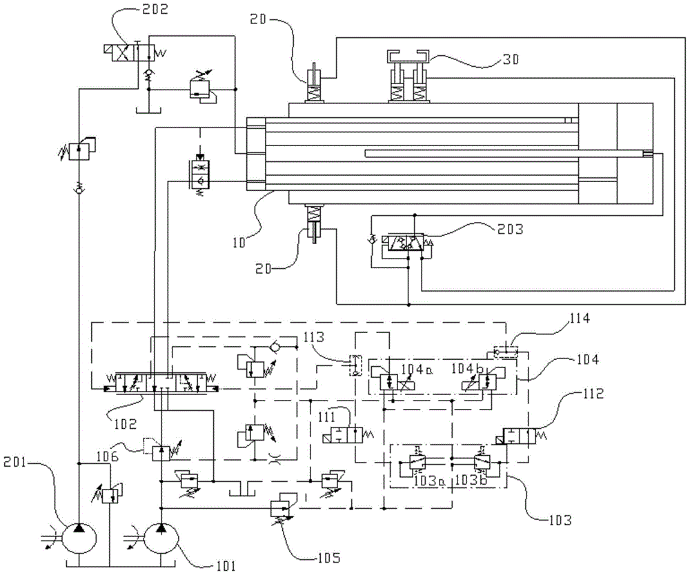 Crane and its hydraulic control system of single-cylinder plug-type telescopic mechanism