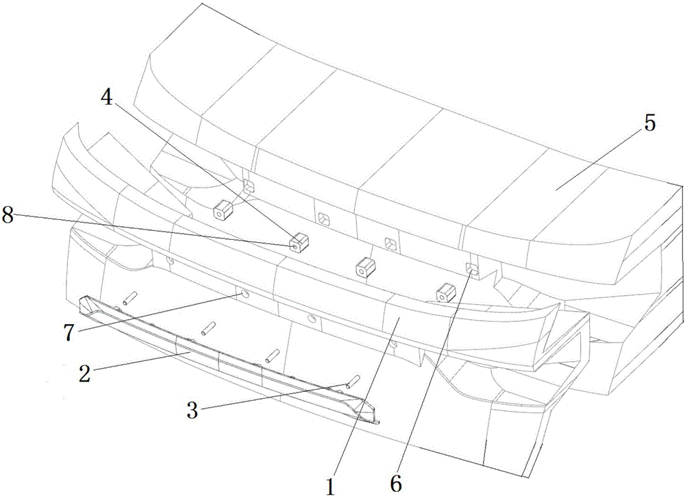 Fixing structure for plastocene model ABS component