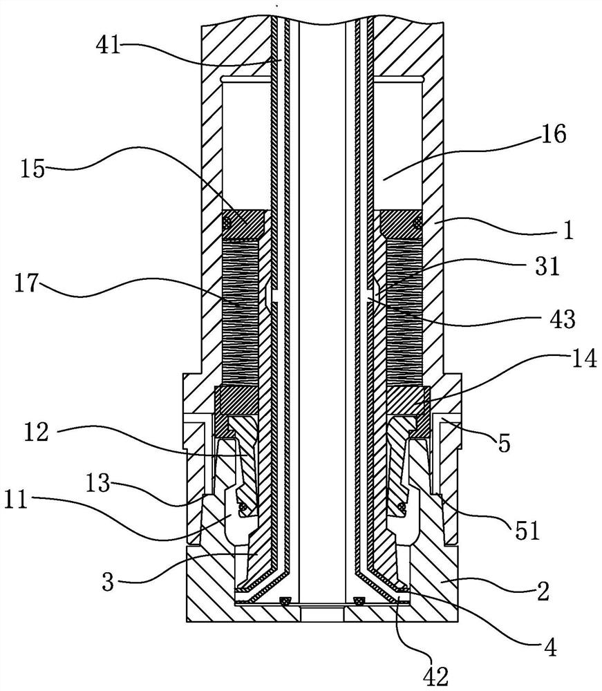 Tool locking device of five-axis machining center and tool changing method