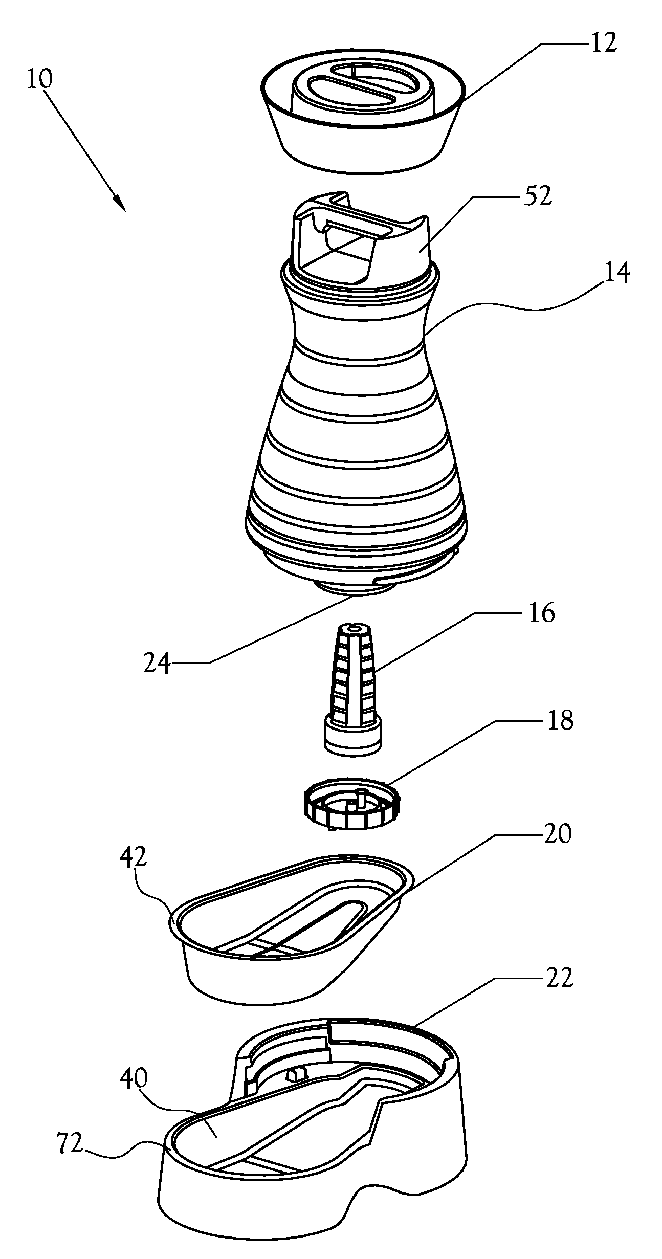 Gravity-Induced Automatic Animal Watering/Feeding Device