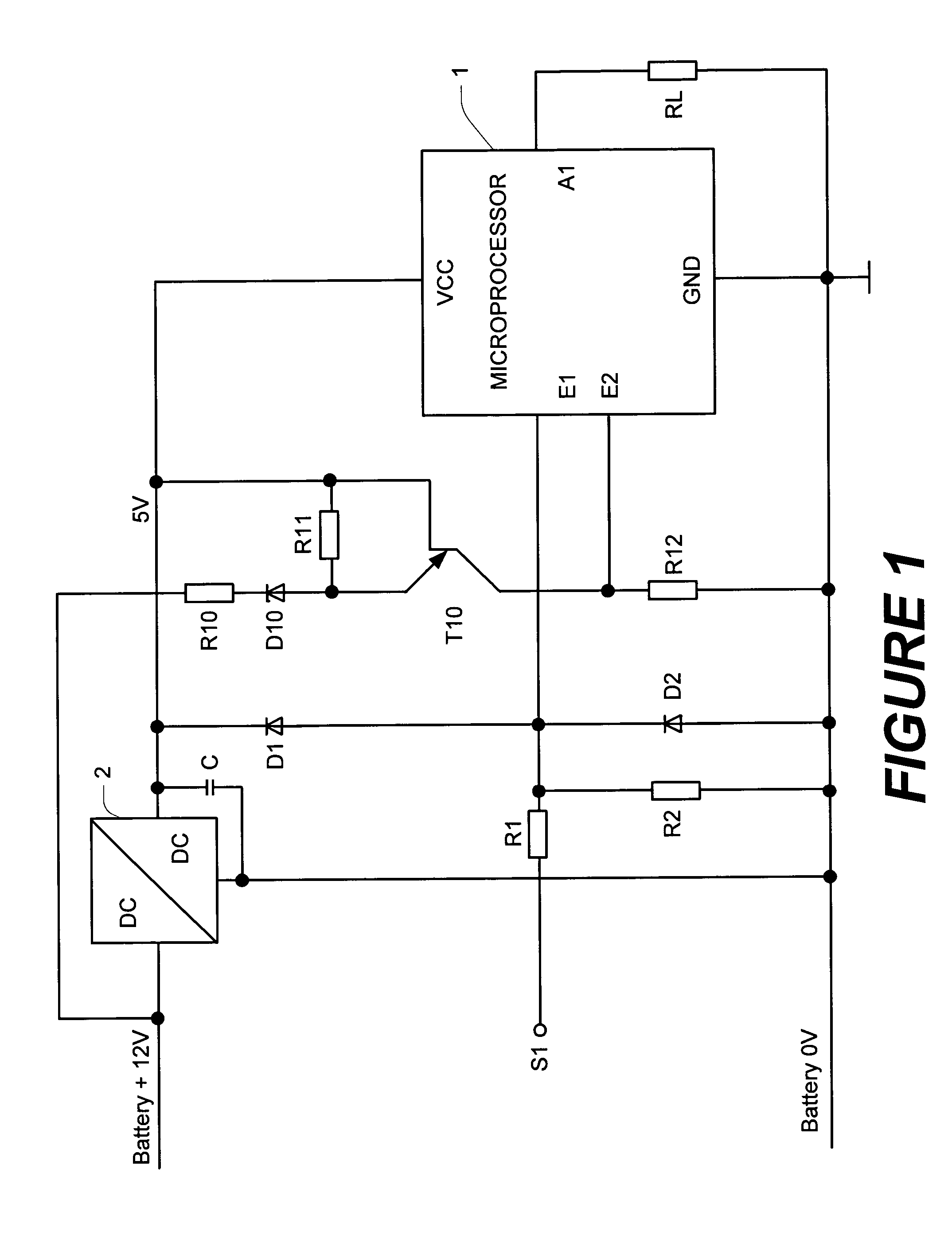 Protective circuit and method for operating said protective circuit, in particular for overvoltage protection for an electronic control system for a motor vehicle