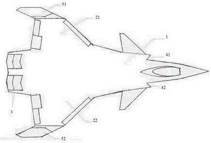High-invisibility lifting-body configuration aircraft without horizontal tail