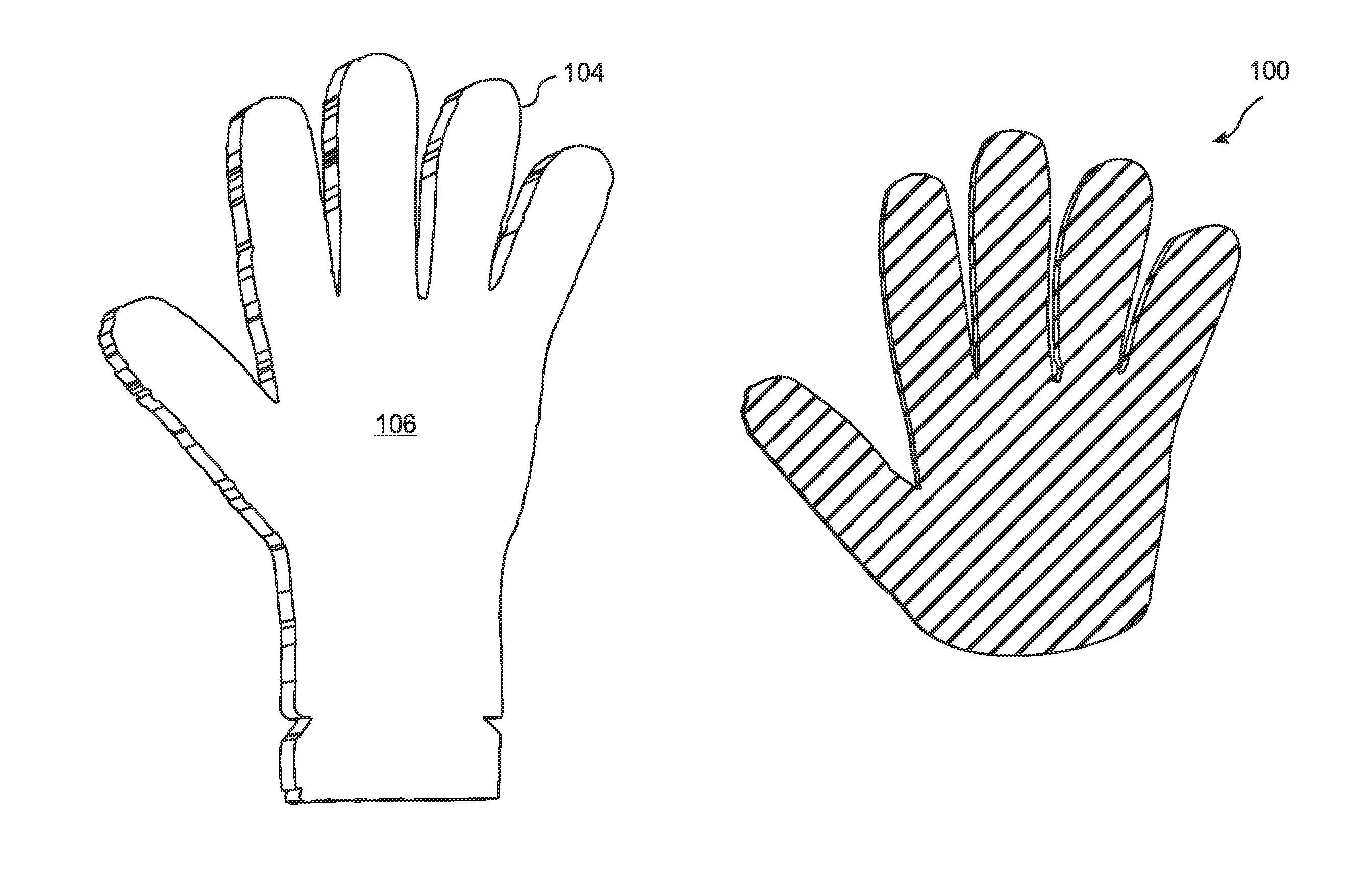 Three dimensional glove with performance-enhancing layer laminated thereto