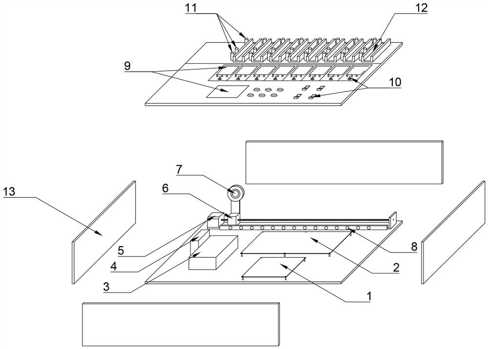 A laser cycle test device and test method