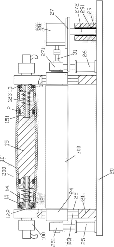 A cloth rolling mill with hydraulically adjusted rolls