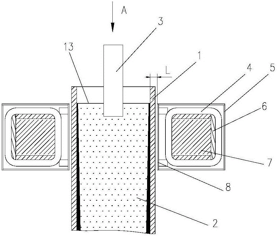Magnetic shielding type multi-mode meniscus electromagnetic stirring system and method for continuous casting of square and round billets