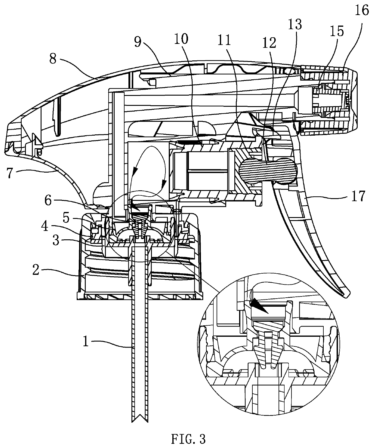 Pre-push miniaturized atomizing device