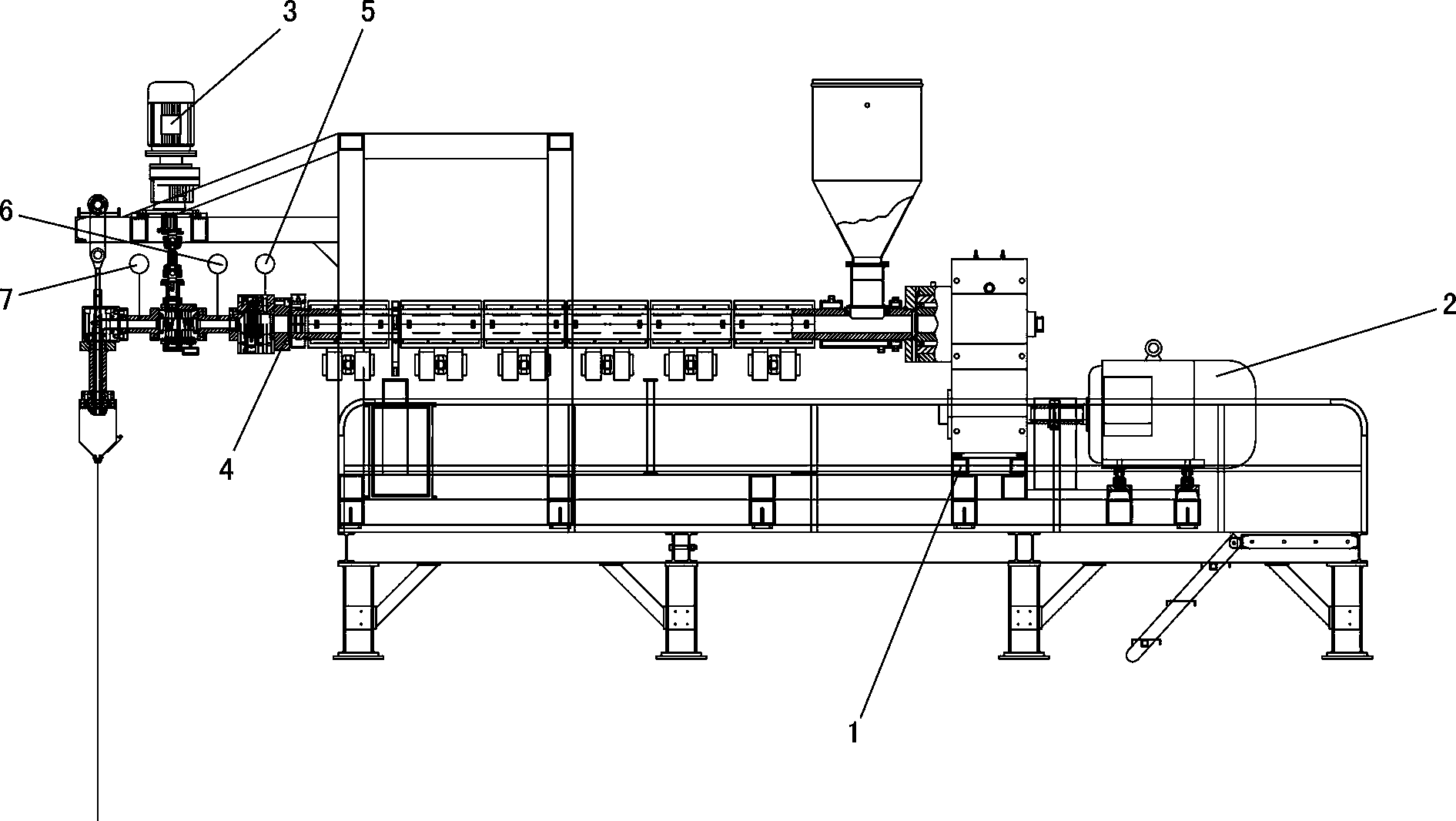 Sheet extruding machine with melt pressure control system