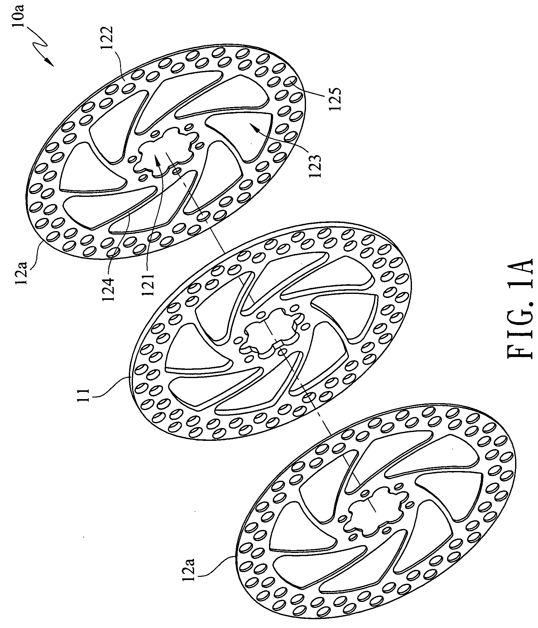 Brake disc structure with composite materials