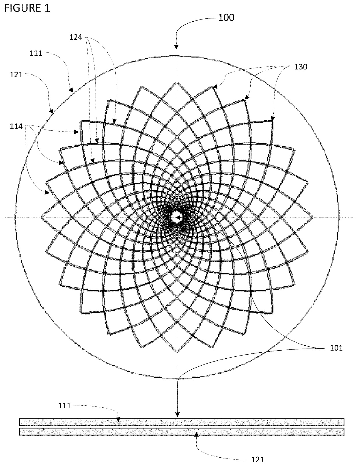 Curvature for pathway of a locating device or chuck