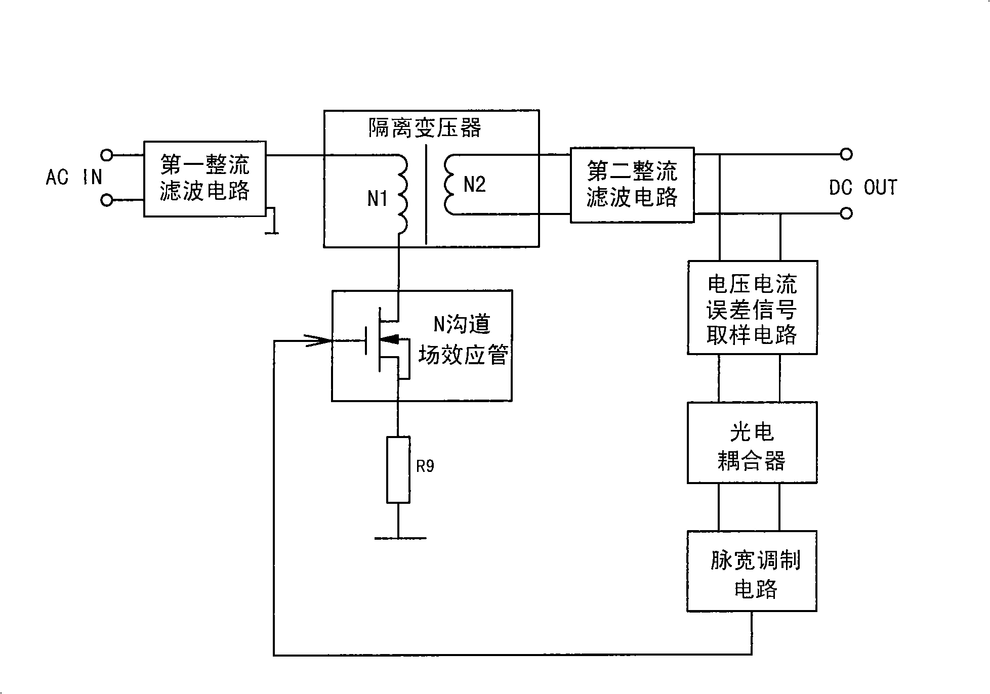 High-efficiency high power factor charger circuit