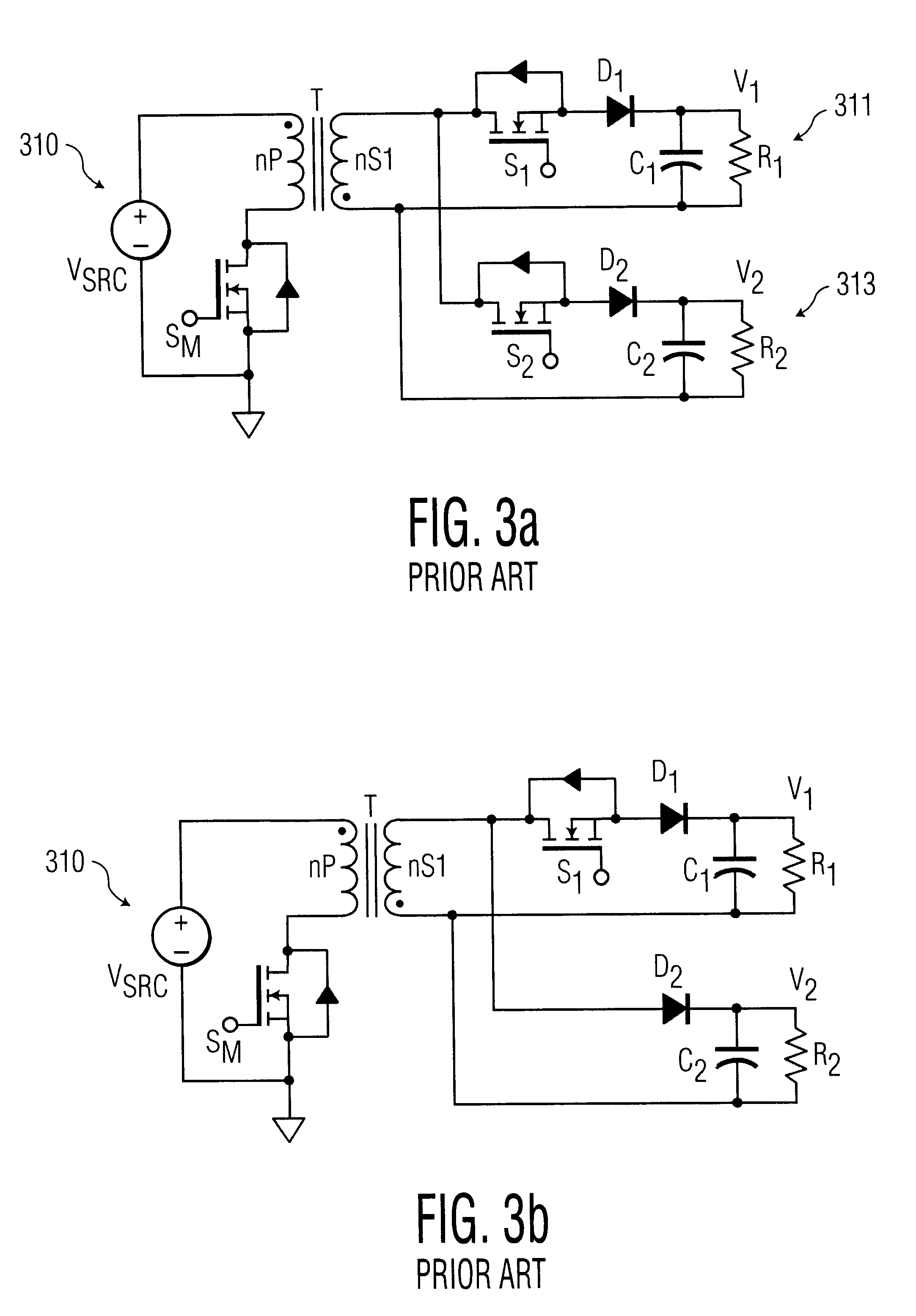 Independent regulation of multiple outputs in a soft-switching multiple-output flyback converter