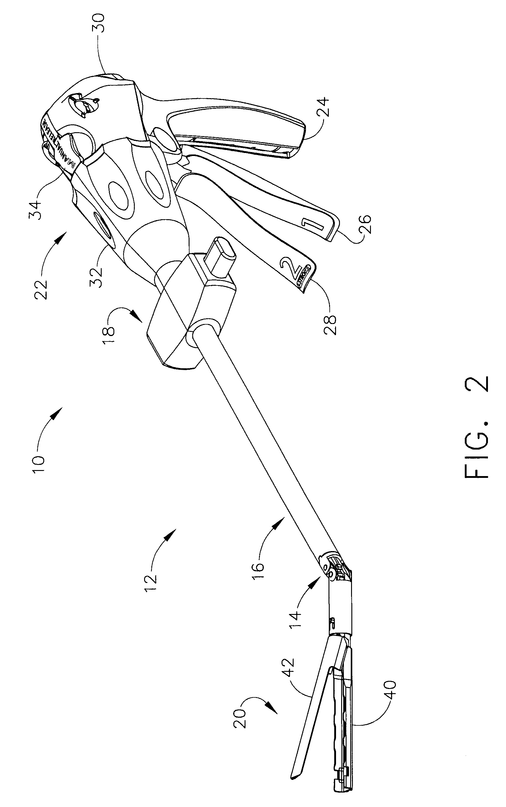 Surgical instrument with guided laterally moving articulation member