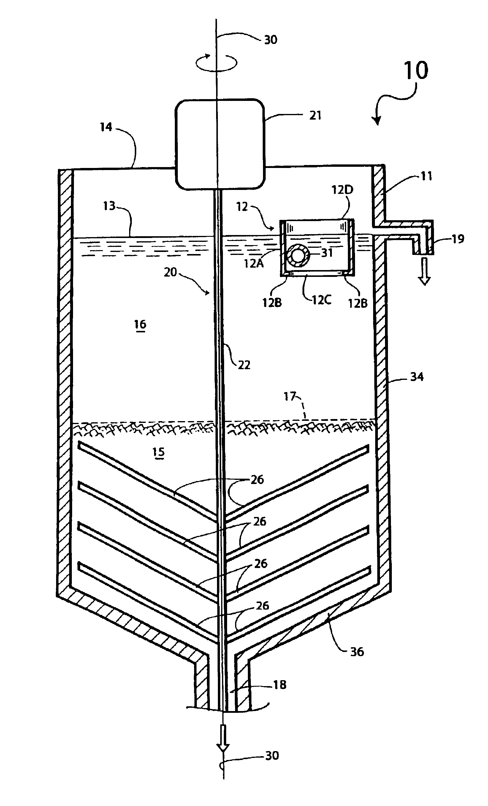 Apparatus for and method of settling of mineral slurries