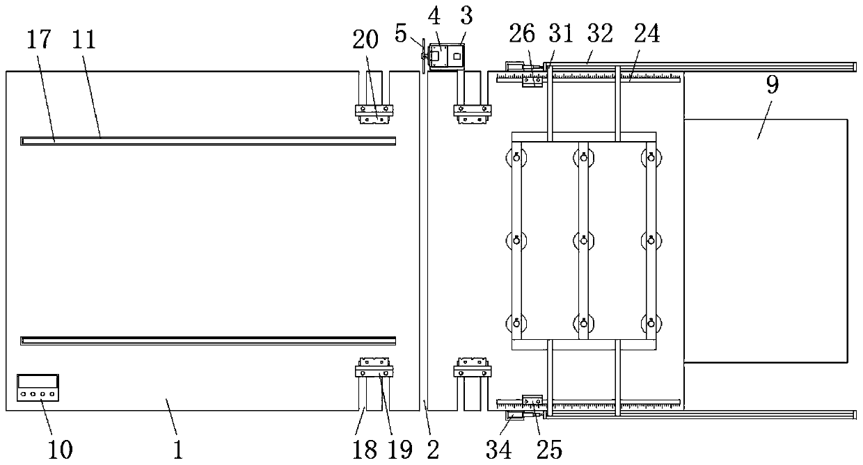 Continuous cutting and stacking device for board machining