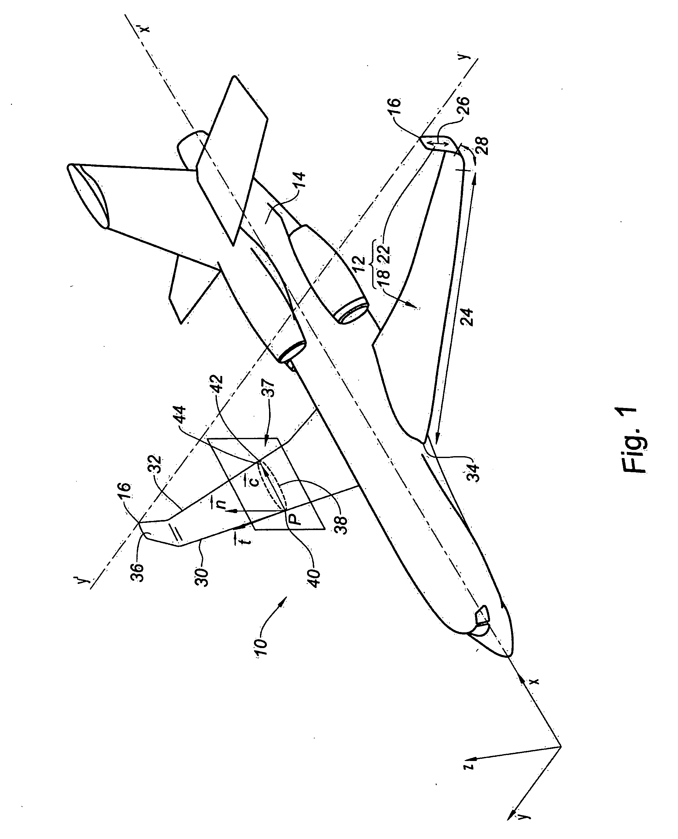 Wing/winglet configuration and aircraft including it