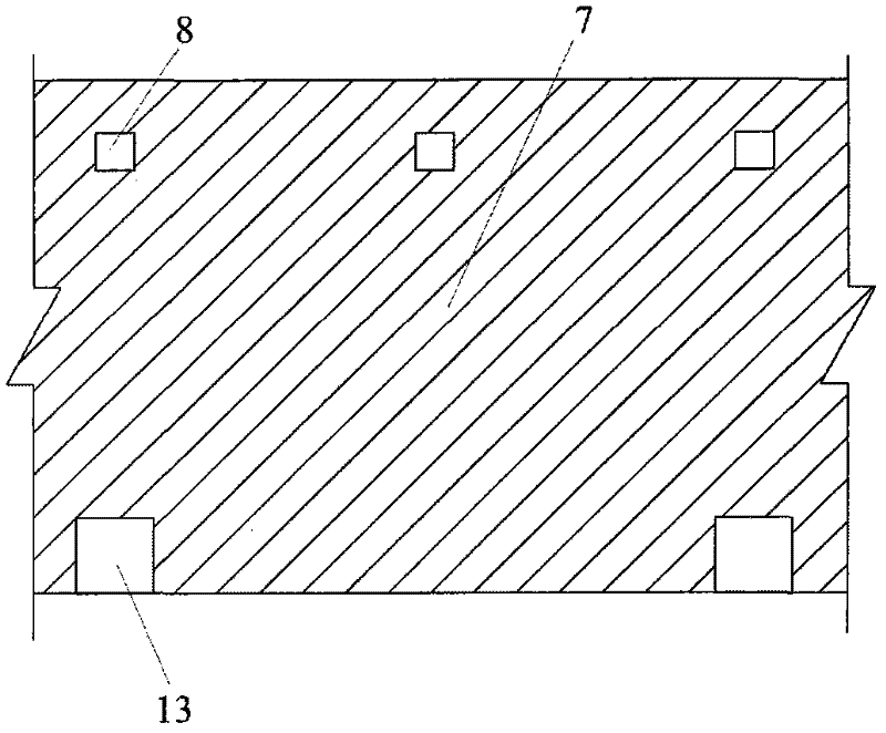 Landscape-type composite artificial wetland treatment device for eutrophication water body and application thereof