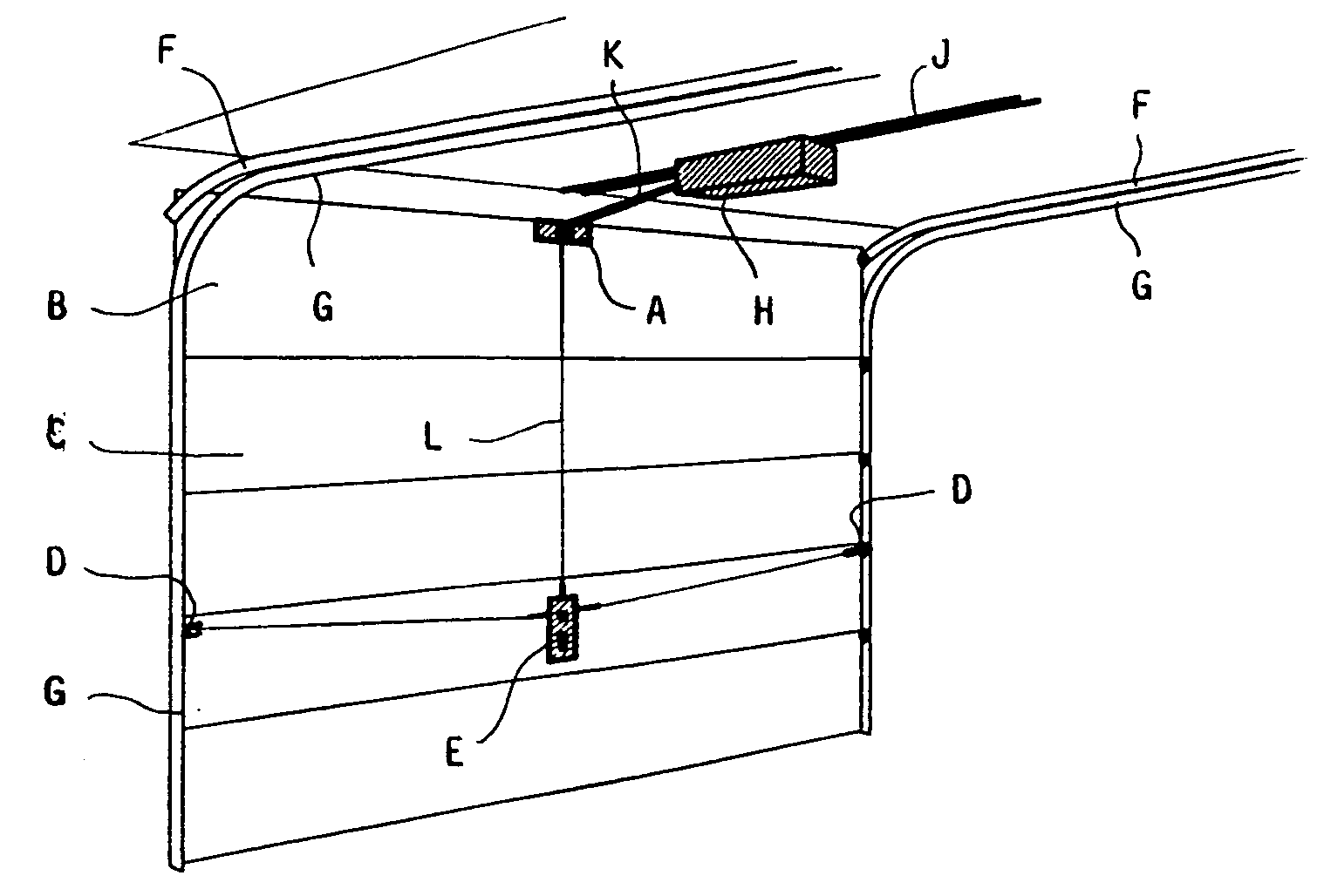 Device for operating by motor a section door, a swinging door and the like