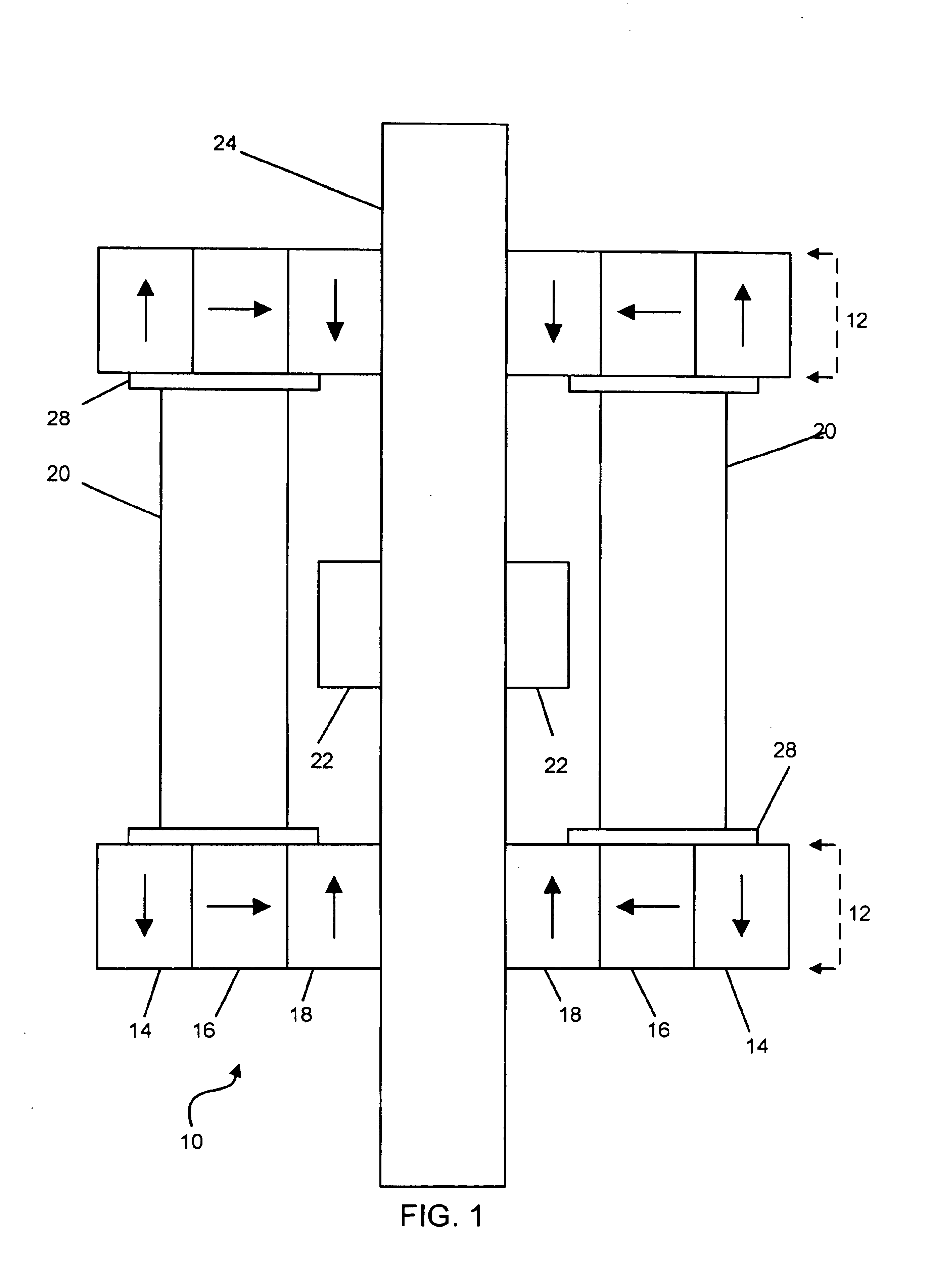 High intensity radial field magnetic array and actuator